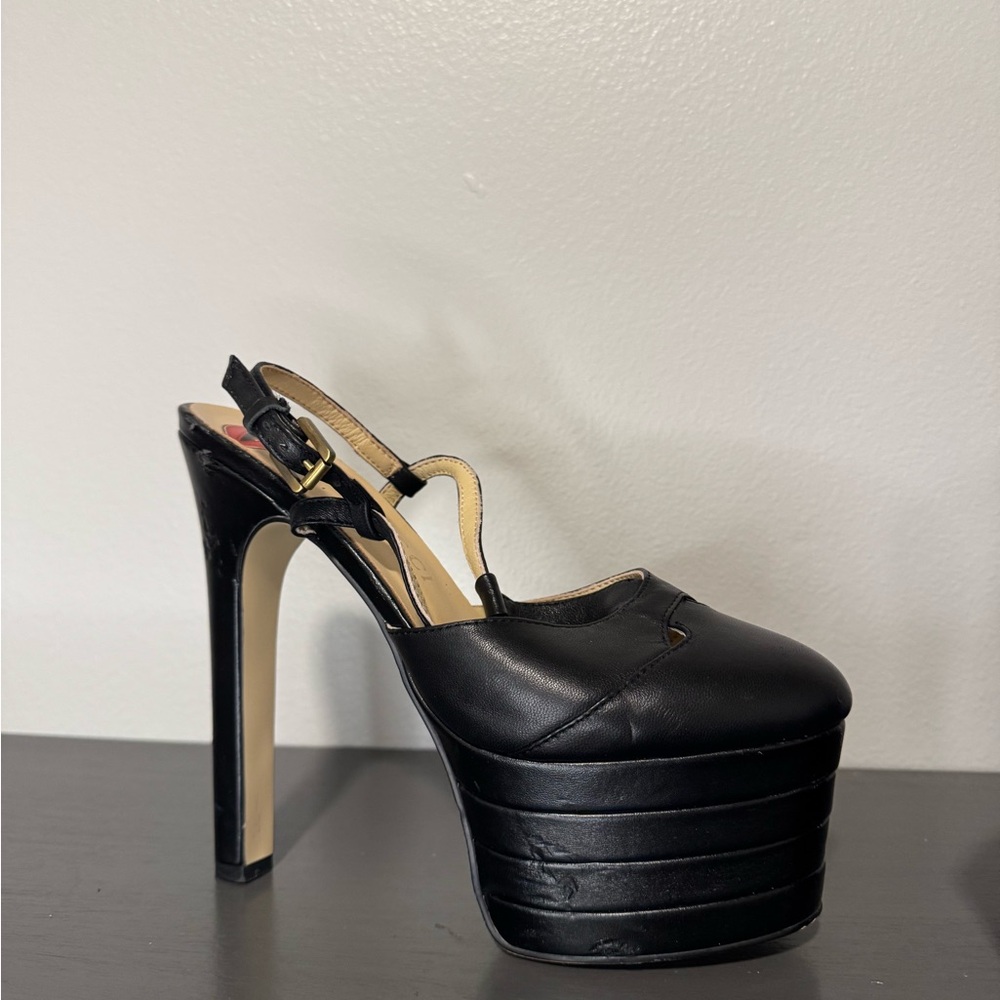 Gucci Leather Platform Pump, Black - Picture 9 of 12